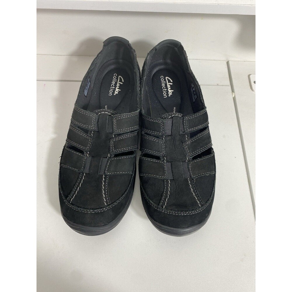 Women’s Clarks Haley Stork Black Comfort Flats Size 9 N Barely Worn
